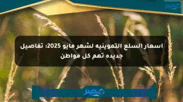 أسعار السلع التموينية لشهر مايو 2025: تفاصيل جديدة تهم كل مواطن